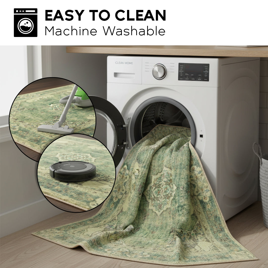 Muddy Mat® Majestic Washable Area Rugs for Living Room, Bedroom & Dining Room – Modern Soft Low Pile Non Slip Carpet – Pet Friendly Waterproof Foldable Rugs for Home