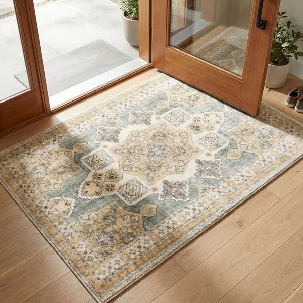 Muddy Mat® Monarch Washable Area Rugs for Living Room, Bedroom & Dining Room – Modern Soft Low Pile Non Slip Carpet – Pet Friendly Waterproof Foldable Rugs for Home