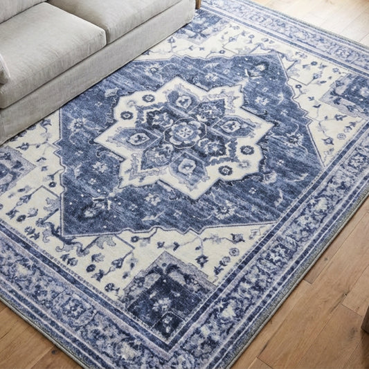 Muddy Mat® Admiral Washable Area Rugs for Living Room, Bedroom & Dining Room – Modern Soft Low Pile Non Slip Carpet – Pet Friendly Waterproof Foldable Rugs for Home