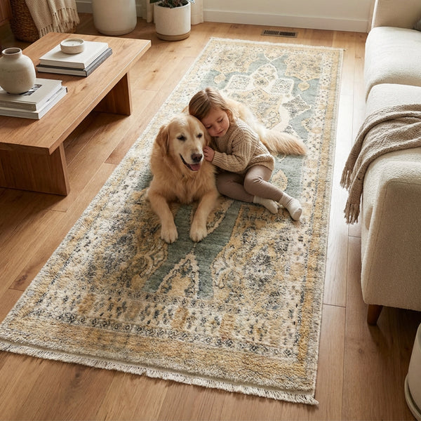 Muddy Mat® Monarch Washable Area Rugs for Living Room, Bedroom & Dining Room – Modern Soft Low Pile Non Slip Carpet – Pet Friendly Waterproof Foldable Rugs for Home