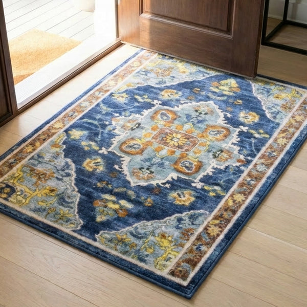 Muddy Mat® Mosaic Washable Area Rugs for Living Room, Bedroom & Dining Room – Modern Soft Low Pile Non Slip Carpet – Pet Friendly Waterproof Foldable Rugs for Home