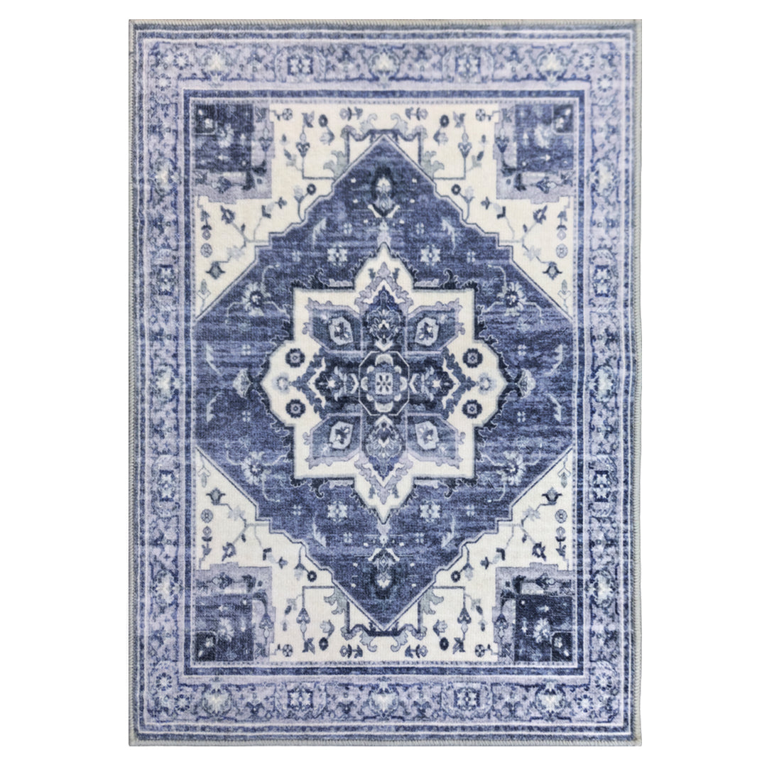 Muddy Mat® Admiral Washable Area Rugs for Living Room, Bedroom & Dining Room – Modern Soft Low Pile Non Slip Carpet – Pet Friendly Waterproof Foldable Rugs for Home