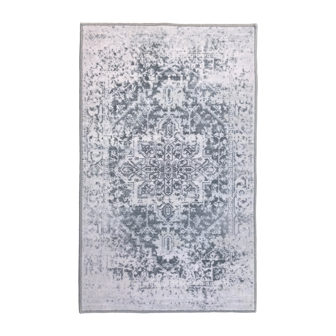 Muddy Mat® Frostbell Washable Area Rugs for Living Room, Bedroom & Dining Room – Modern Soft Low Pile Non Slip Carpet – Pet Friendly Waterproof Foldable Rugs for Home