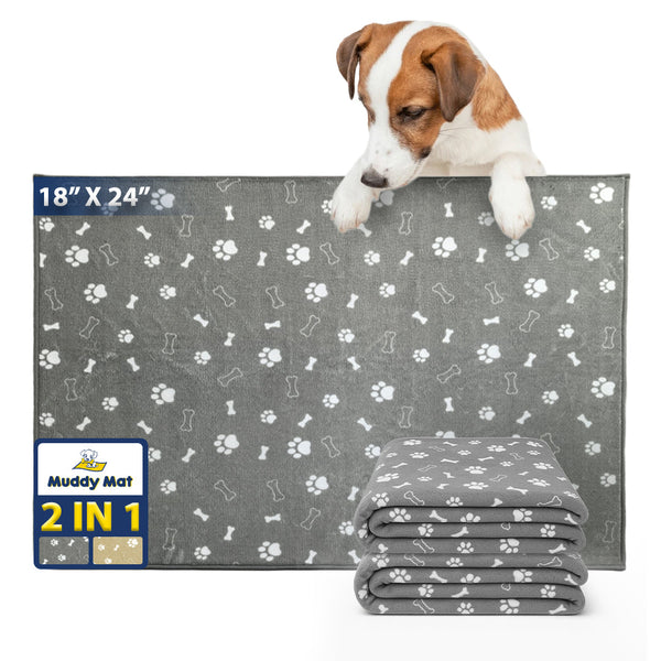 Muddy Mat® Washable Pee Pads for Dogs, Super Absorbent Reusable Puppy Pads–100% Waterproof Pee & Potty Training Pads for Pets, Non-Slip Dog Pads for Crates, Playpens and Floors