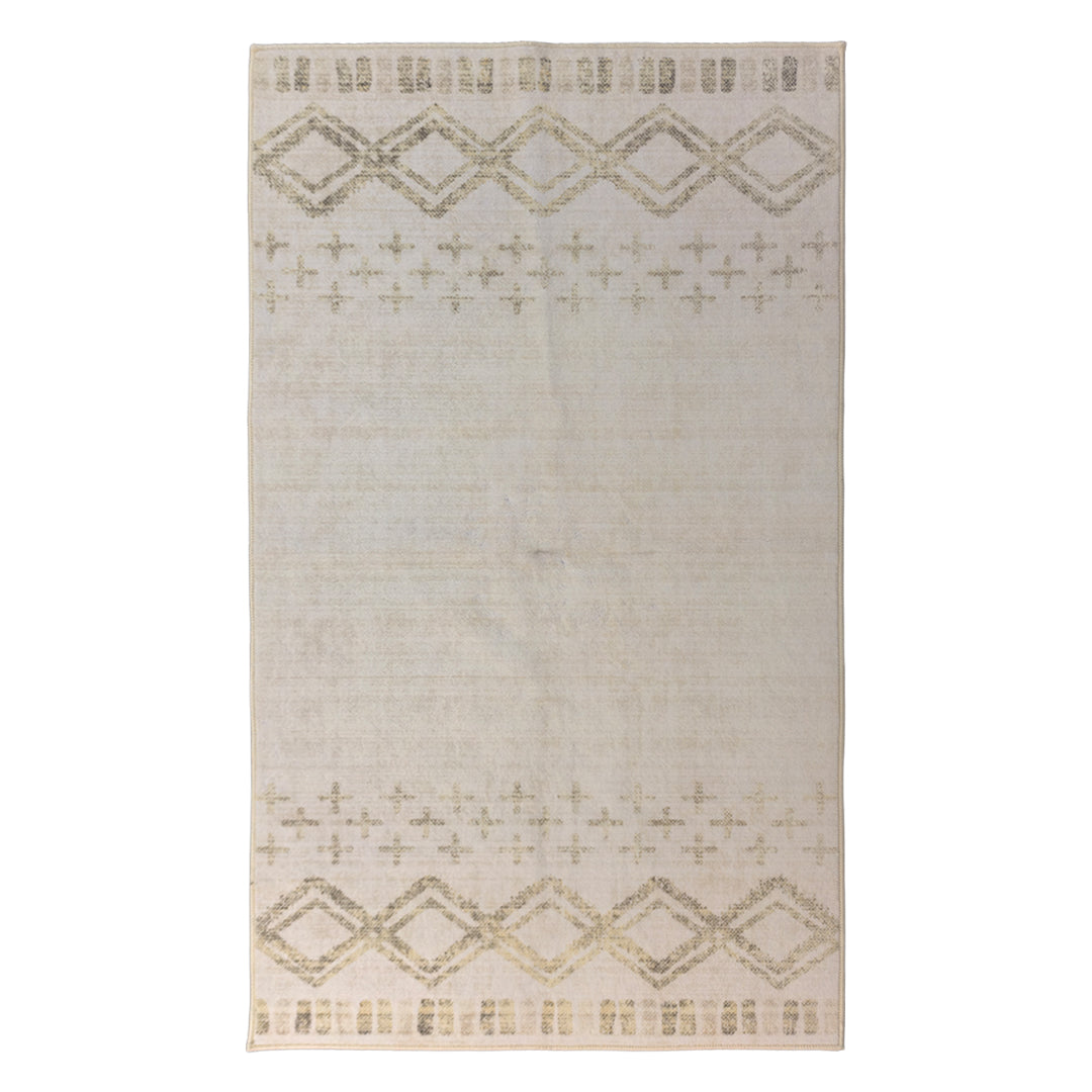 Muddy Mat® Tribal Washable Area Rugs for Living Room, Bedroom & Dining Room – Modern Soft Low Pile Non Slip Carpet – Pet Friendly Waterproof Foldable Rugs for Home