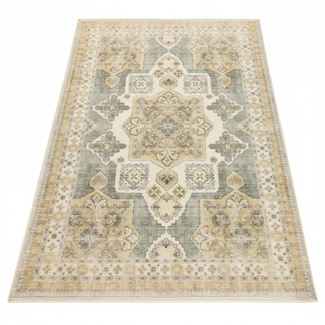 Muddy Mat® Monarch Washable Area Rugs for Living Room, Bedroom & Dining Room – Modern Soft Low Pile Non Slip Carpet – Pet Friendly Waterproof Foldable Rugs for Home