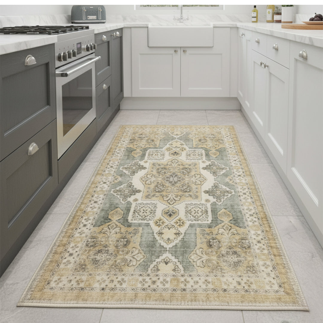 Muddy Mat® Monarch Washable Area Rugs for Living Room, Bedroom & Dining Room – Modern Soft Low Pile Non Slip Carpet – Pet Friendly Waterproof Foldable Rugs for Home