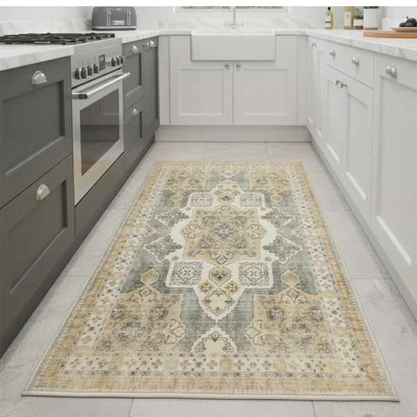 Muddy Mat® Monarch Washable Area Rugs for Living Room, Bedroom & Dining Room – Modern Soft Low Pile Non Slip Carpet – Pet Friendly Waterproof Foldable Rugs for Home