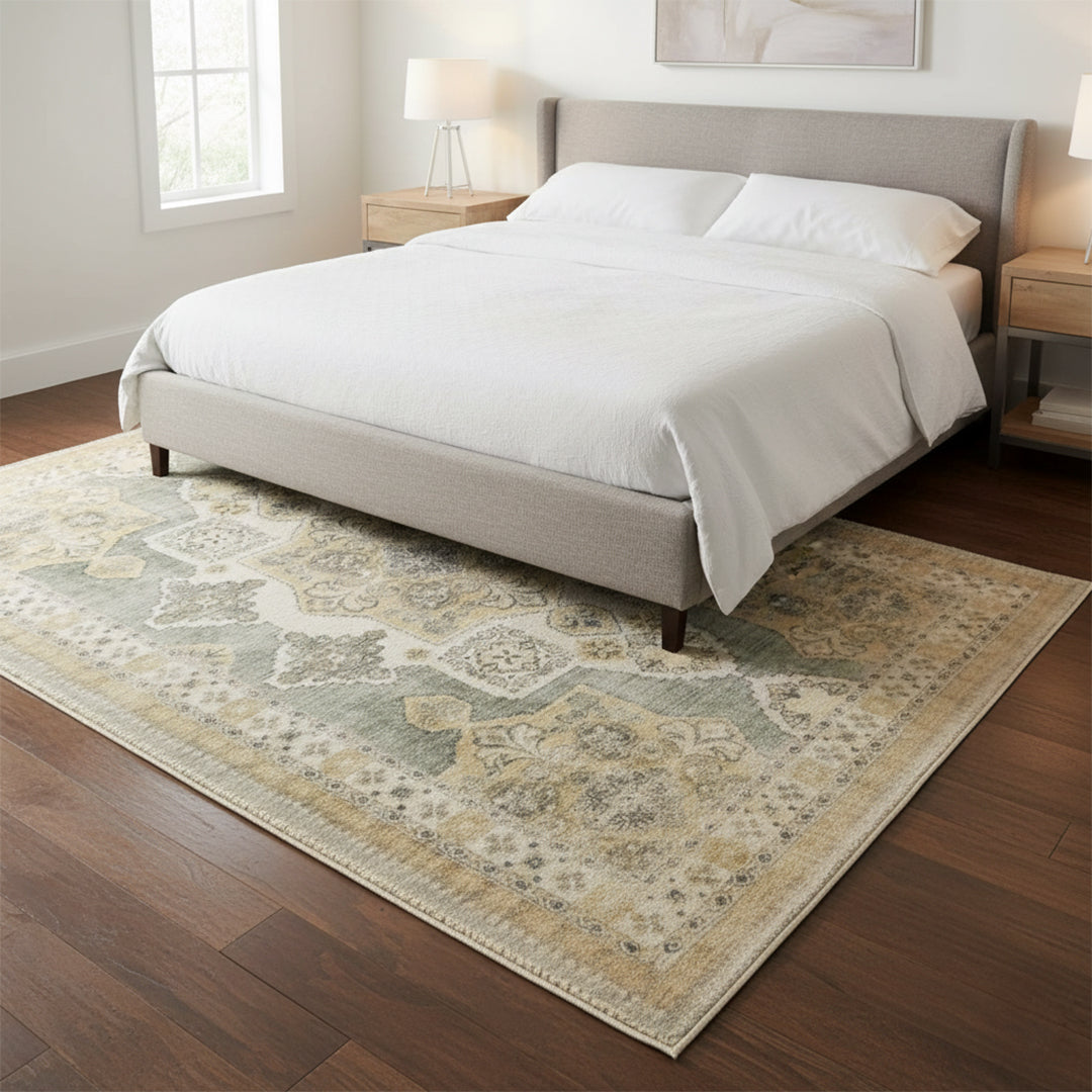 Muddy Mat® Monarch Washable Area Rugs for Living Room, Bedroom & Dining Room – Modern Soft Low Pile Non Slip Carpet – Pet Friendly Waterproof Foldable Rugs for Home