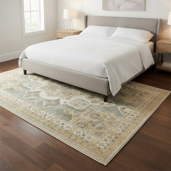 Muddy Mat® Monarch Washable Area Rugs for Living Room, Bedroom & Dining Room – Modern Soft Low Pile Non Slip Carpet – Pet Friendly Waterproof Foldable Rugs for Home