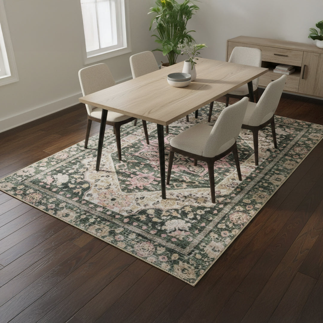 Muddy Mat® Eden Washable Area Rugs for Living Room, Bedroom & Dining Room – Modern Soft Low Pile Non Slip Carpet – Pet Friendly Waterproof Foldable Rugs for Home