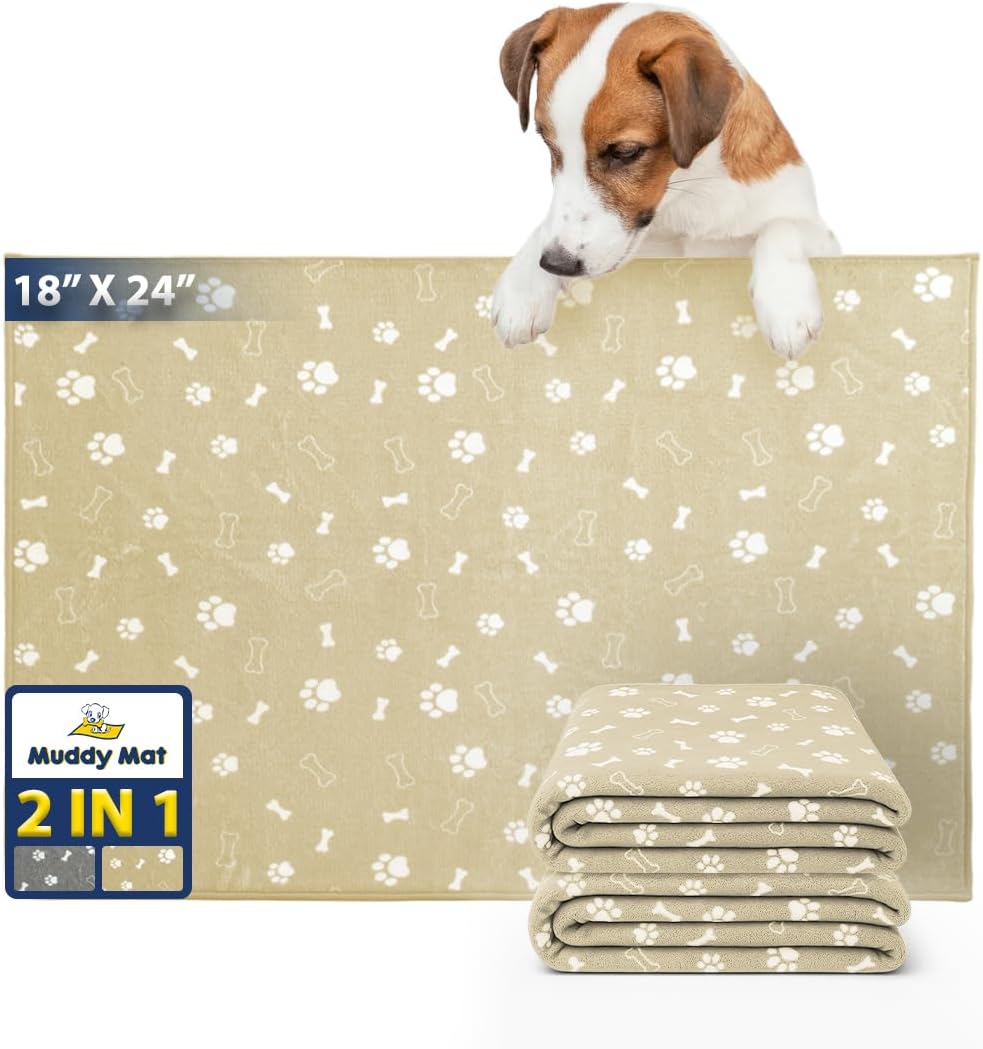 Muddy Mat® Washable Pee Pads for Dogs, Super Absorbent Reusable Puppy Pads–100% Waterproof Pee & Potty Training Pads for Pets, Non-Slip Dog Pads for Crates, Playpens and Floors