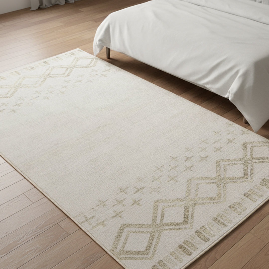 Muddy Mat® Tribal Washable Area Rugs for Living Room, Bedroom & Dining Room – Modern Soft Low Pile Non Slip Carpet – Pet Friendly Waterproof Foldable Rugs for Home