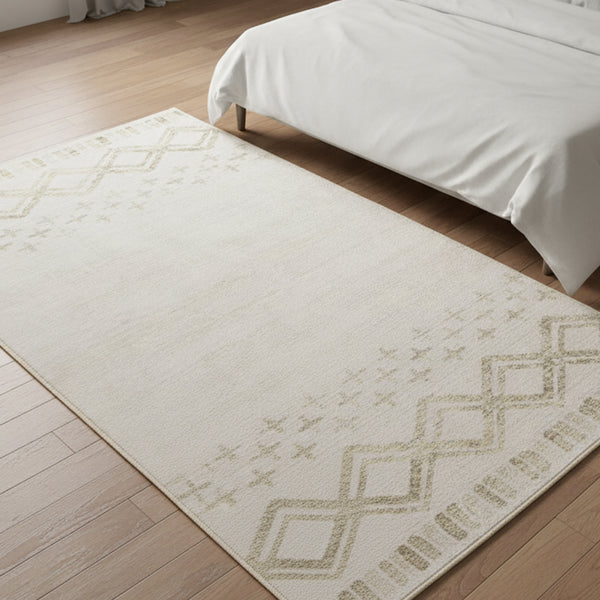 Muddy Mat® Tribal Washable Area Rugs for Living Room, Bedroom & Dining Room – Modern Soft Low Pile Non Slip Carpet – Pet Friendly Waterproof Foldable Rugs for Home