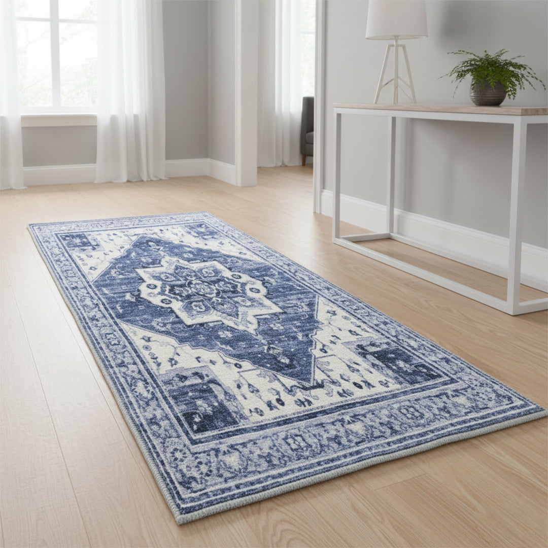 Muddy Mat® Admiral Washable Area Rugs for Living Room, Bedroom & Dining Room – Modern Soft Low Pile Non Slip Carpet – Pet Friendly Waterproof Foldable Rugs for Home