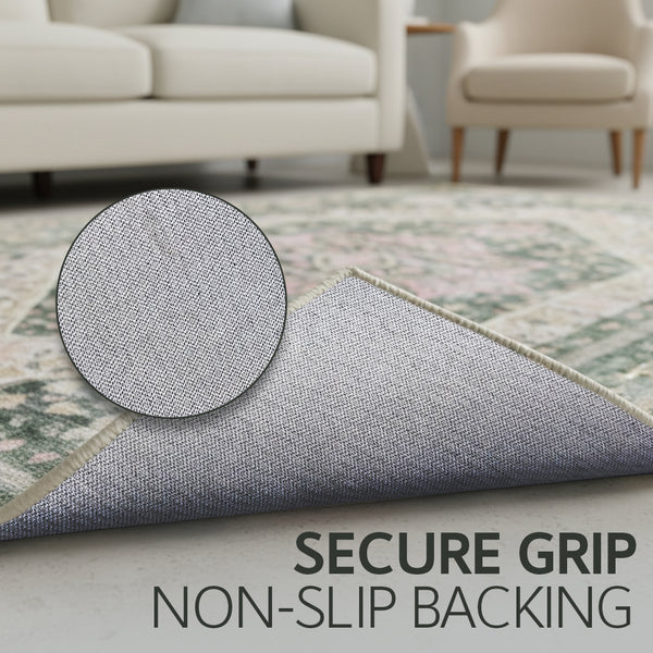 Muddy Mat® Eden Washable Area Rugs for Living Room, Bedroom & Dining Room – Modern Soft Low Pile Non Slip Carpet – Pet Friendly Waterproof Foldable Rugs for Home