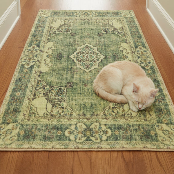 Muddy Mat® Majestic Washable Area Rugs for Living Room, Bedroom & Dining Room – Modern Soft Low Pile Non Slip Carpet – Pet Friendly Waterproof Foldable Rugs for Home