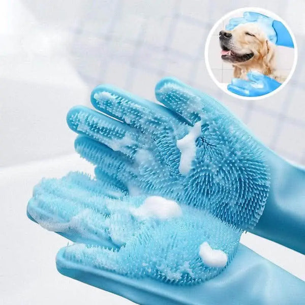 Rubber Scrubbers - Pet Bathing & Grooming Gloves