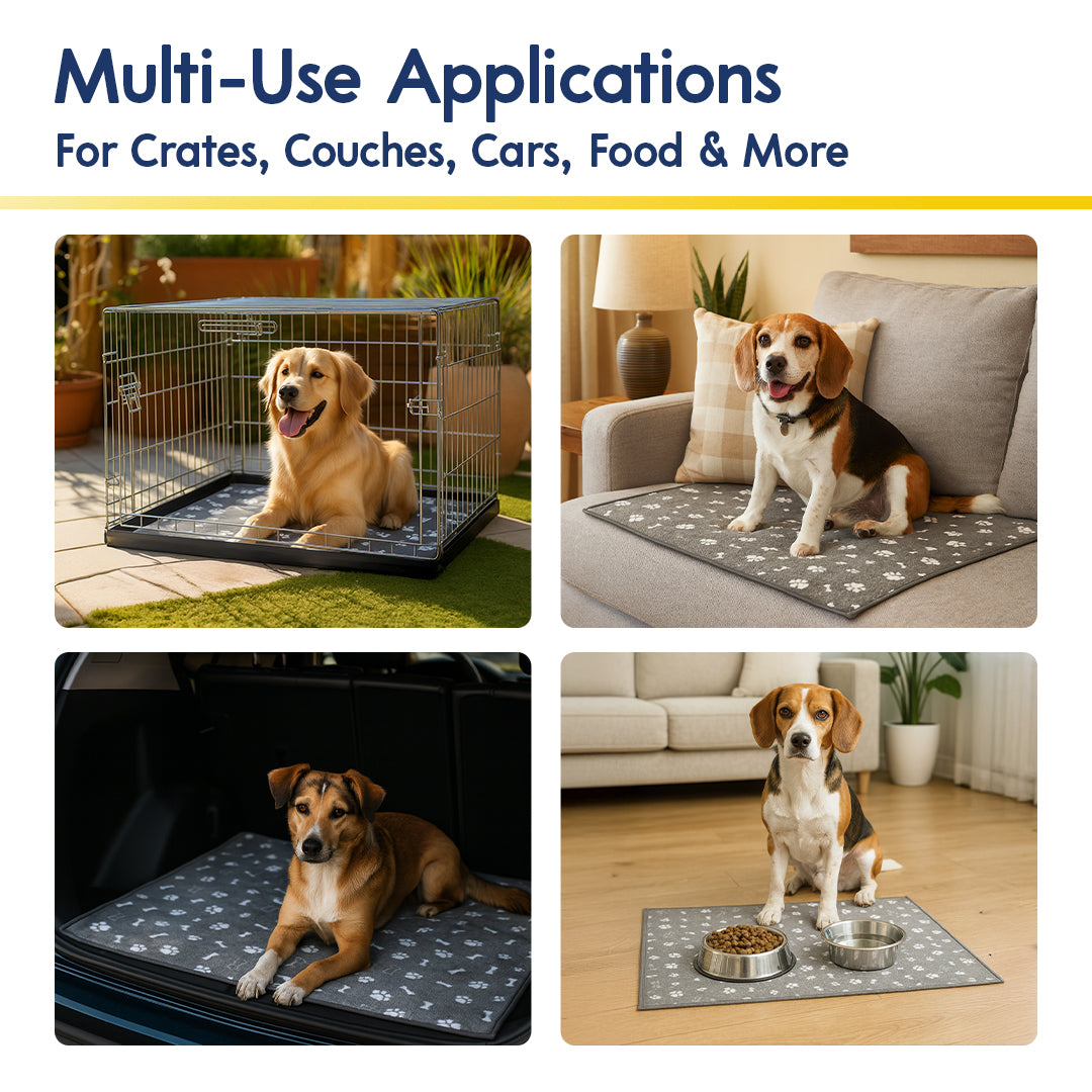 Muddy Mat® Washable Pee Pads for Dogs, Super Absorbent Reusable Puppy Pads–100% Waterproof Pee & Potty Training Pads for Pets, Non-Slip Dog Pads for Crates, Playpens and Floors